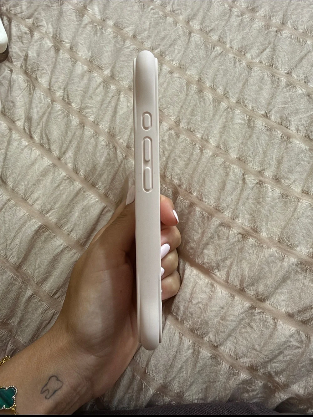 White Silicone Phone Case with Camera Ring